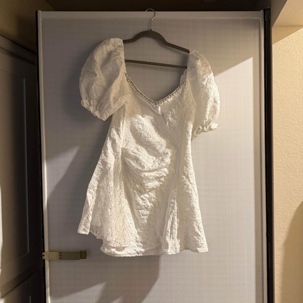 American Threads White Mini Dress